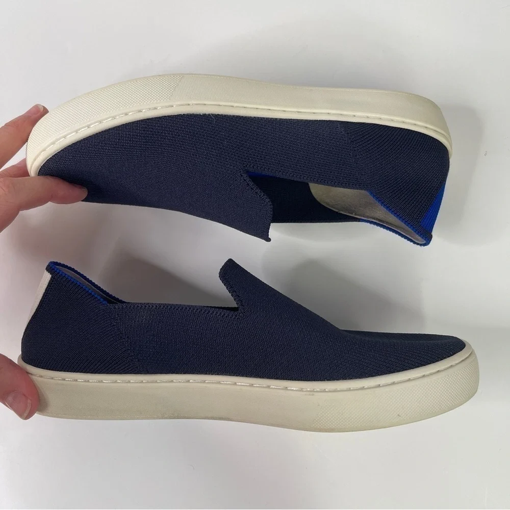 Rothy's The Original Slip On Sneaker Navy Blue Size 8